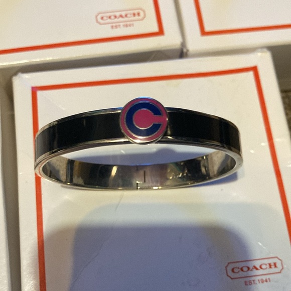Authentic Coach Bangles Signature Logo Patterns Styles Size 7 Ring Silver Gold - Picture 9 of 16